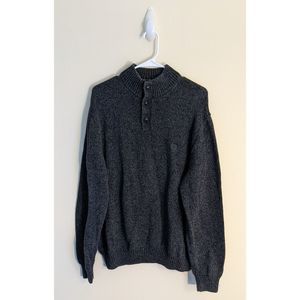 Chaps Dark Gray Crewneck Sweater
